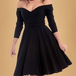 Collectiff Rachel swing dress in Black